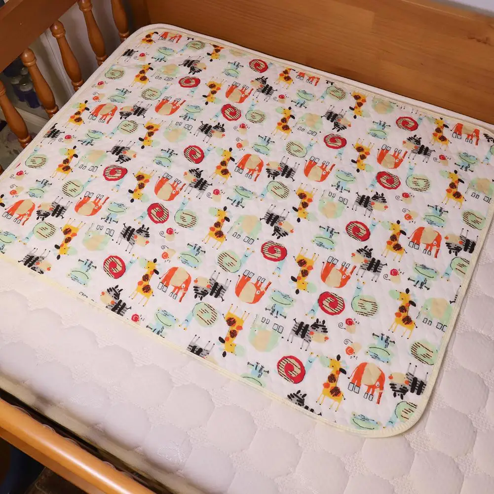 Kidlove Baby мультфильм хлопок водонепроницаемый протектор нескользящий коврик кровать коврик 50*70 см
