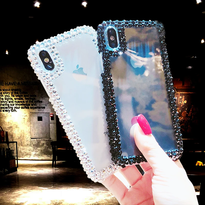 

Luxury Bling Shiny Rhinestone Diamond Clear Cover Phone Case For Xiaomi Mi 9 8 Explorer SE Lite CC9 CC9E Mi Play F1 A2 A3 6X