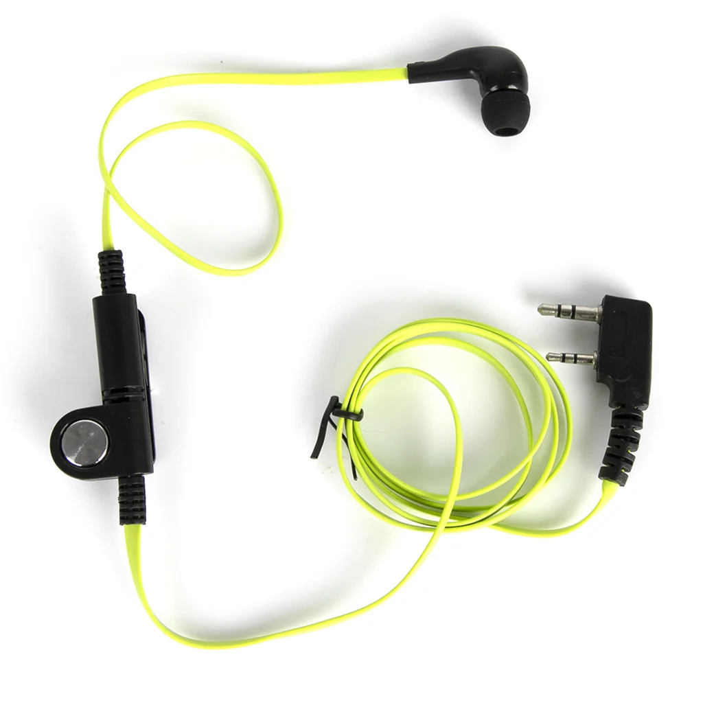 Green Fashion Noodle style earbud headphone K plug for KENWOOD Baofeng BF888s UV5R UV82 Wouxun TYT Puxing etc walkie talkie handheld carring case storage hand bag for baofeng uv 82 uv82 uv 8d uv8d for motorola gp328 two way radio walkie talkie