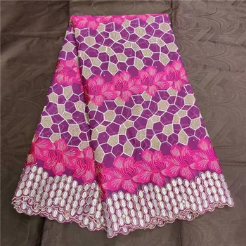 

Nigerian French Net Lace Fabric Embroidered African Lace Fabric for party dress High Quality Guipure Mesh Lace 5 Yards