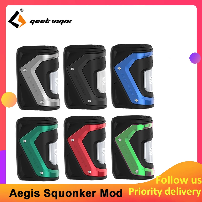 Geekvape Aegis Squonk 100 Вт коробка мод 2 в 1 с нижним питанием чипсетом AS питание от 18650