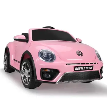 

Pink Volkswagen Beetle 12V Kids Ride On Car Toy Battery Powered Motorized Vehicles Remote Control Bluetooth Special Price TY0441