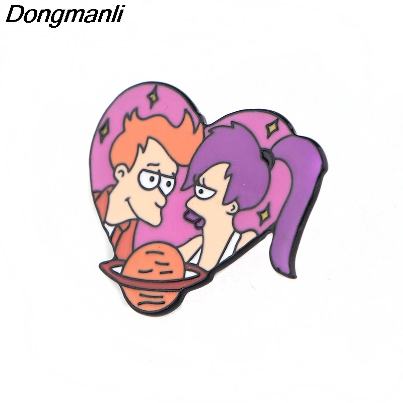 P4050 Dongmanli мультфильм аниме ювелирные изделия Futurama металлическая Глянцевая булавки и броши крутой лацкан значок подарки другу
