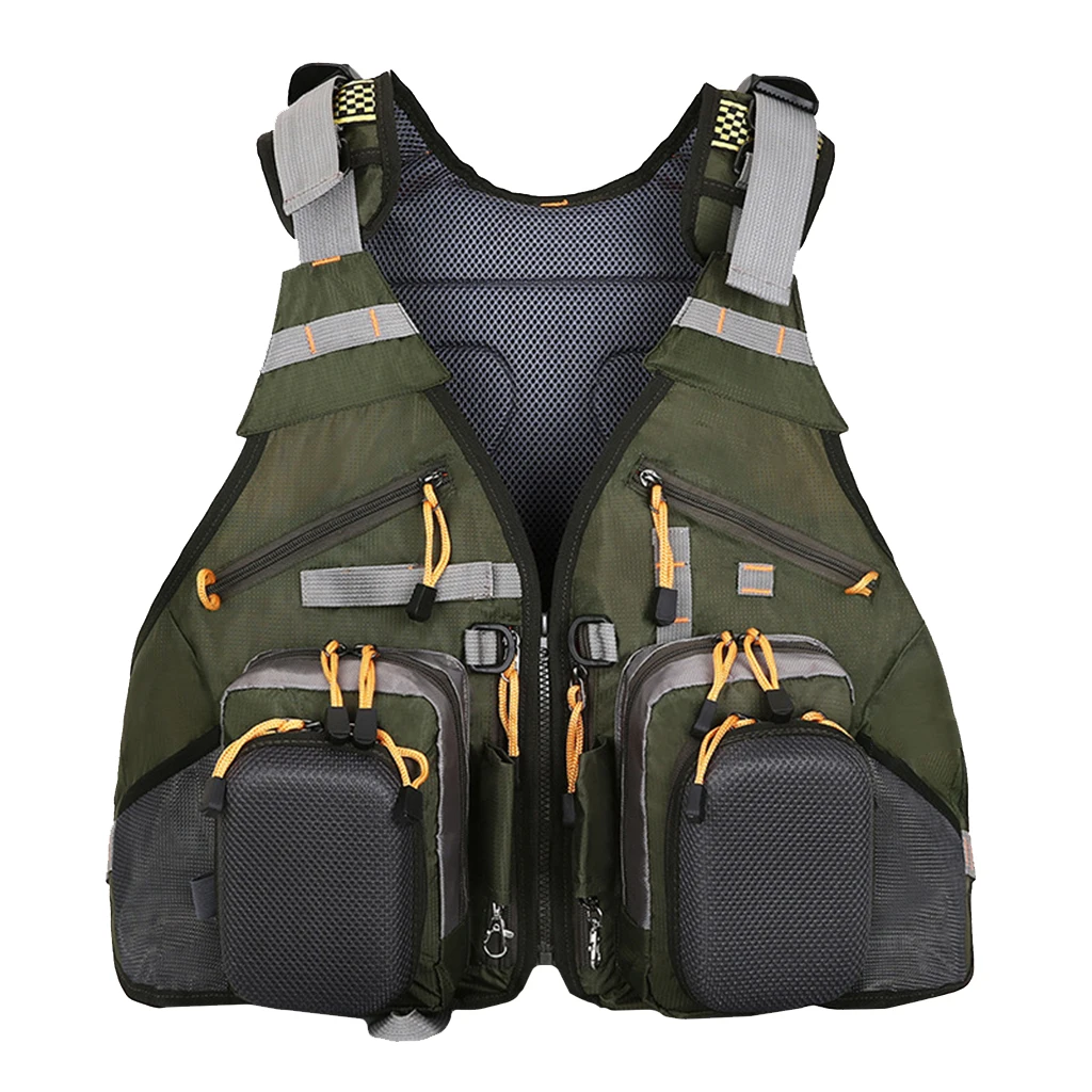 Multi-pocket Fly Fishing Vest Backpack Chest Mesh Bag Adjustable Waistcoat Outdoor Waistcoat Shooting Photographer Vest