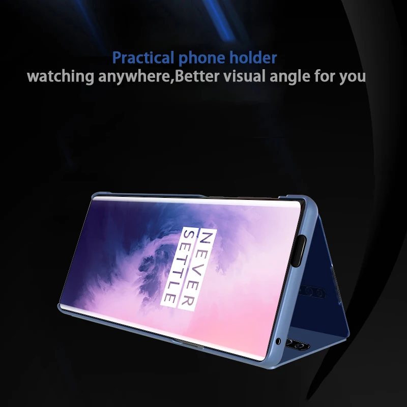 Зеркальный смарт-чехол С Откидывающейся Крышкой для Oneplus 7 T Pro 6 5T роскошный полный защитный чехол для One Plus 7 6T 5T 7 Pro чехол с подставкой для телефона