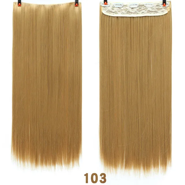 DIFEI Synthetic 24 Inch 5 Clip Long curly Women Clip in Hair Extensions Black Brown High Tempreture Hair Piece Bug