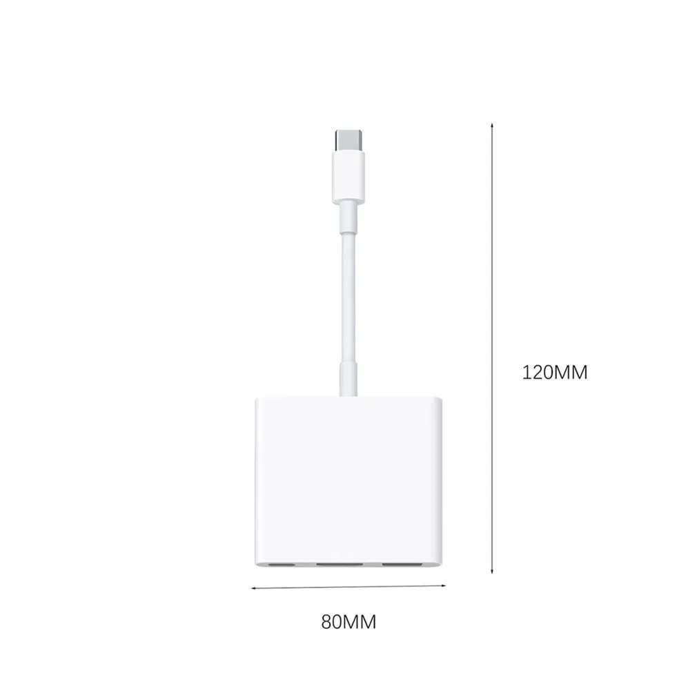 USB-C цифровой AV многопортовый адаптер с usb-портом белый прочный для Apple дропшиппинг