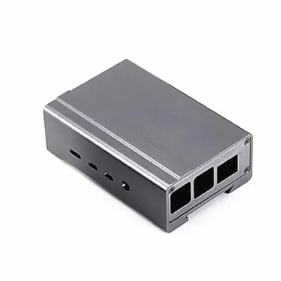Серый Raspberry Pi чехол корпус из алюминиевого сплава чехол+ вентилятор+ радиатор для Raspberry Pi 4 Модель B - Цвет: Серый