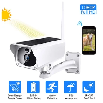 

1080P Solar IP Camera 2MP Wireless Wi-Fi Security Surveillance Waterproof Outdoor Camera Infrared Night Vision Solar HD Camera