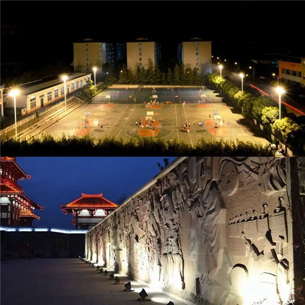 Waterproof IP66 LED Floodlight 50W Outdoors Wall Light 220V White or Black Projector Lamps Landscape Garden COB Spotlight