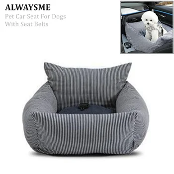 

ALWAYSME Pet Car Seat for Dogs With Seat Belts, Pet Cushion for Car, Pet Car Seat Carrier