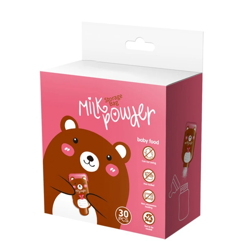 

New Arrival 30Pcs Portable Baby Disposable Formula Pouch Dispenser Milk Powder Box Storage Bag
