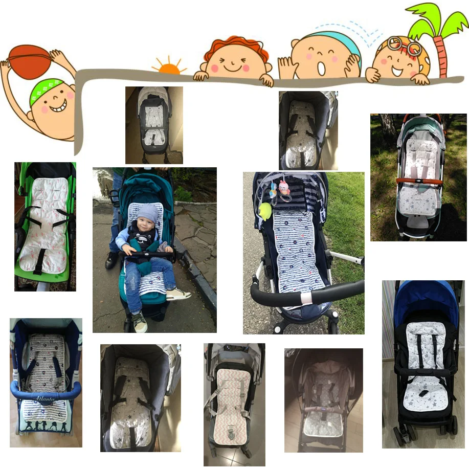 Stroller Seat Cushion Baby Car Seat Pad Pram Mattress Kids Seat Insert Summer Liner