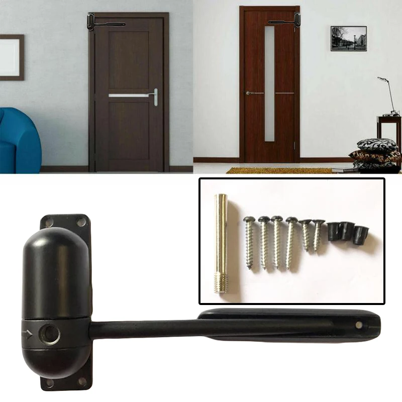

Heavy Duty Door closer Adjustable Gate Fire Rated Spring Loaded Zinc Black