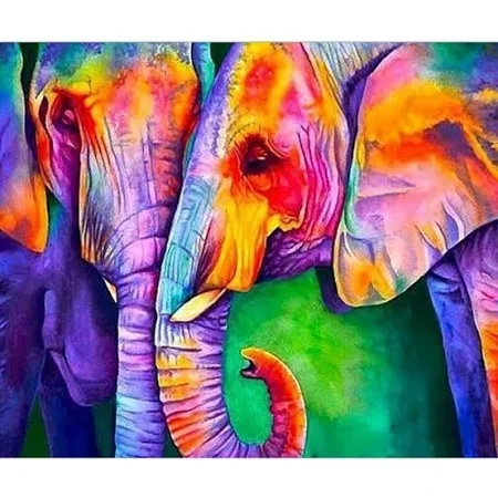 Светло-серый 5D diy modern style abstract elephant diamond painting kits for home decor - Цвет: Светло-серый