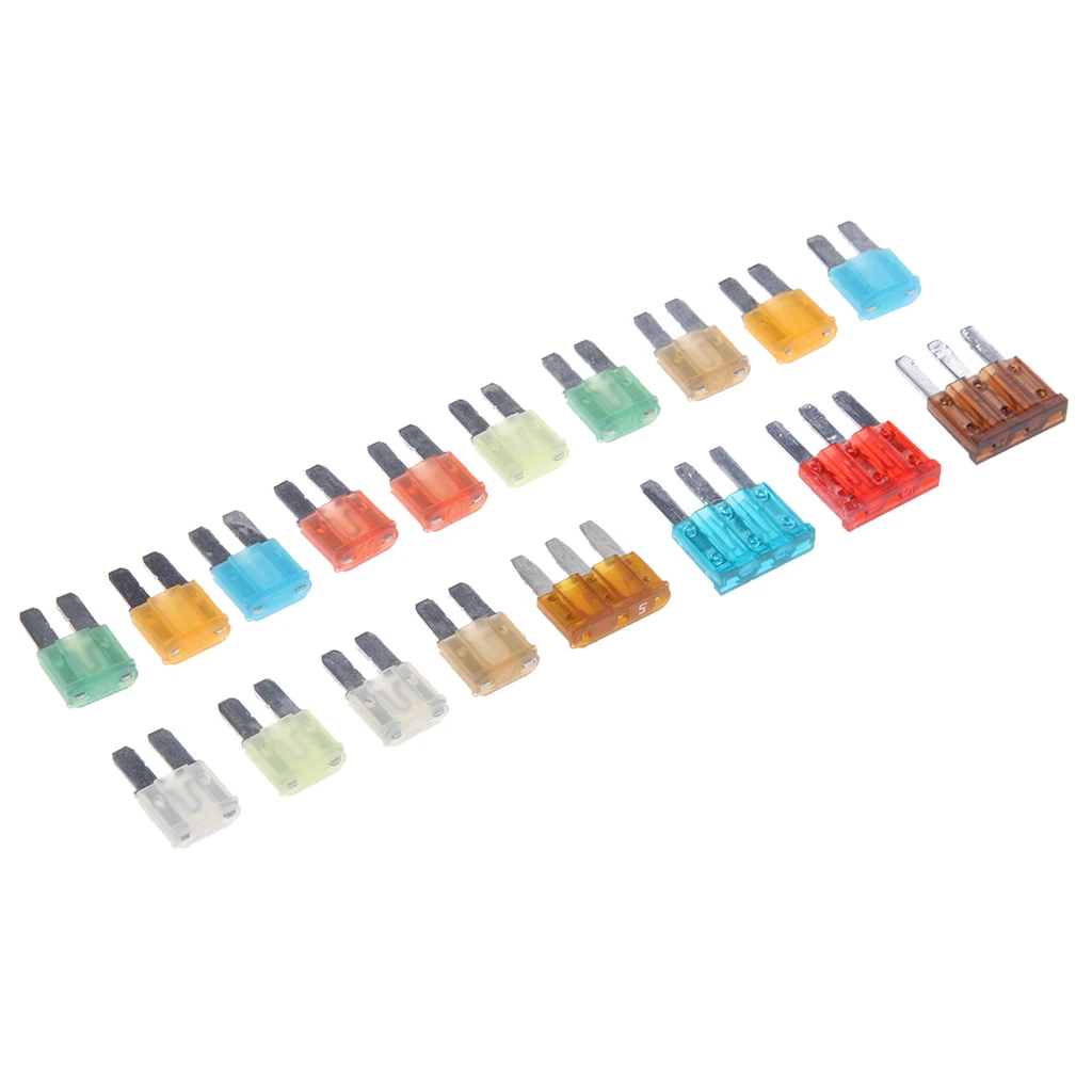 18 x Boat Standard Micro 2 Leg +3 Leg Blade Fuse 5A 7.5A 10A 15A 20A 25A 30A