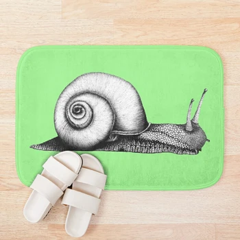 

Textures of a snail in ink Bath Mat Rug Doormat Floor Mat Carpet Home Carpet Hotel Living Room Floor Mats Anti Slip