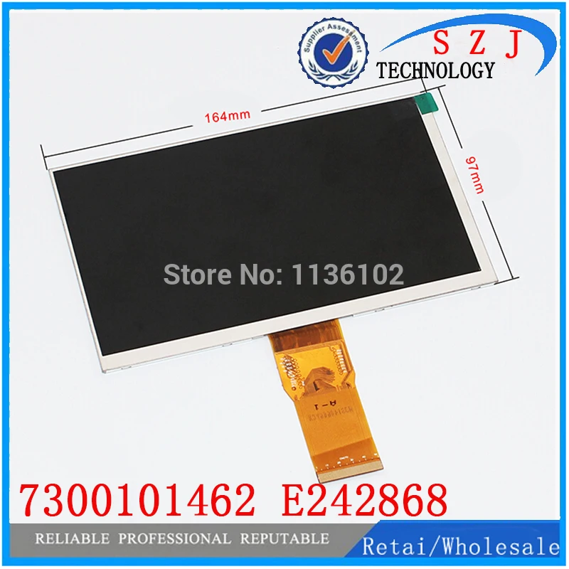 

New 7'' inch 164*97mm display 1024*600 7300101462 E242868 KR070PK1T For Teclast P76A CUBE U25GT Voyo x6 Tablet PC
