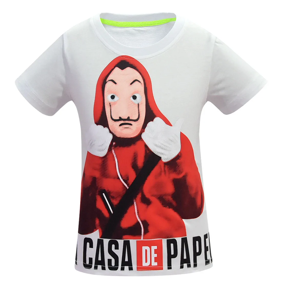 La Casa De Papel/футболка Футболки с героями мультфильмов «Money Heist» забавная футболка с короткими рукавами для мальчиков «House Of paper» футболка для девочек - Цвет: 3578gray