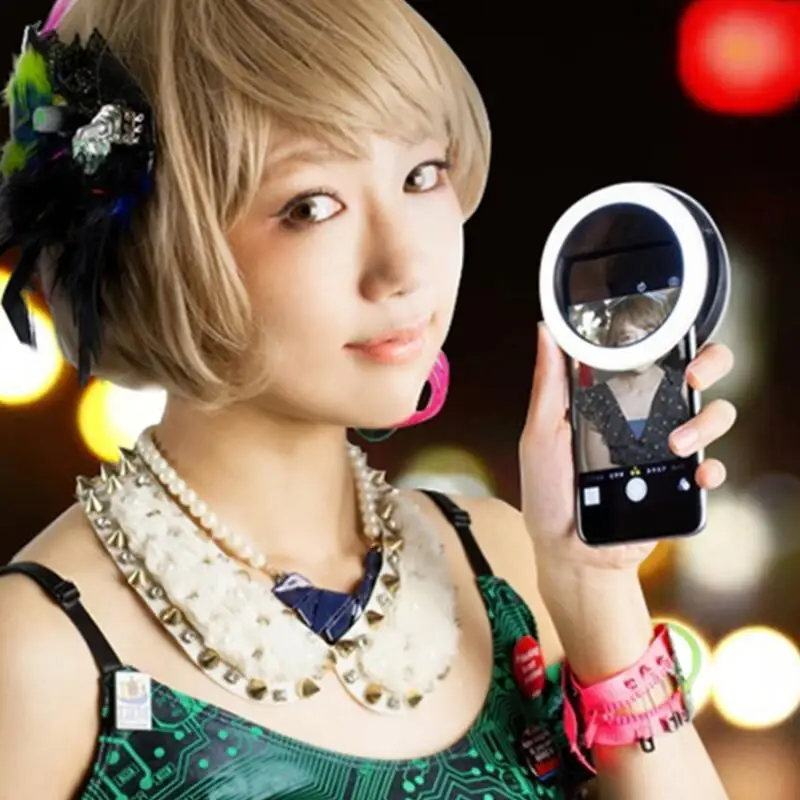 

Universal Selfie LED Ring Flash Light Portable Mobile Phone 36 LEDS Selfie Lamp Luminous Ring Clip For iPhone 8 7 6 Plus Samsung