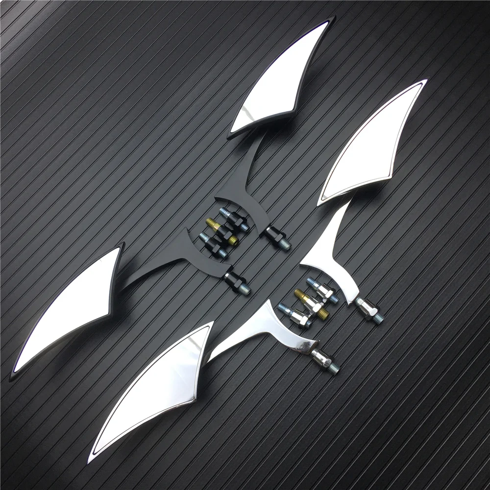 오토바이 범용 할리 혼다 야마하 가와사키 스트리트 스포츠 자전거 다지기 크루저 백미러