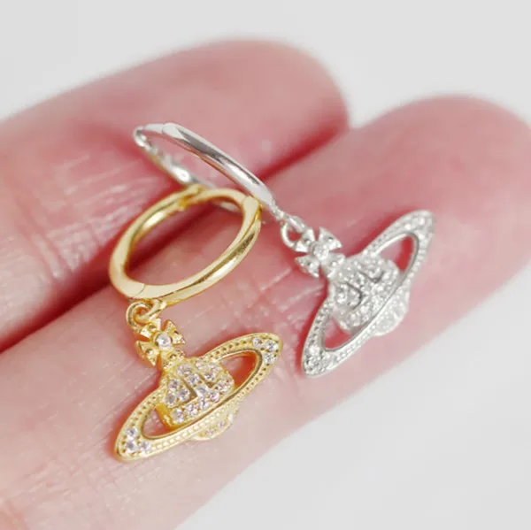 

925 Sterling Silver Earrings Surround The Planet Ladies Earrings Fashion Inlaid Zircon Jewelry Girlfriends Gift Ladies Jewelry