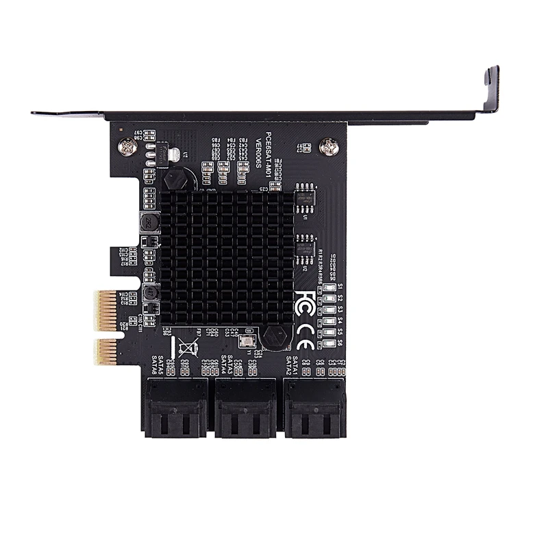 Карта расширения Pci E для Sata3.0 6 Port 6G Ssd Hdd Ipfs Mining Riser Card Expansion Hard Disk|Платы расширения| |
