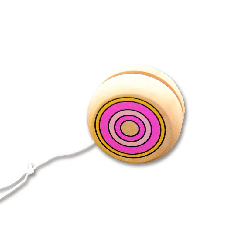 Wooden Cartoon Pattern Yo-Yo Kids Classic Toys Xmas Gifts Party Favors Kindergarten School Carnival Filler Toys for Children