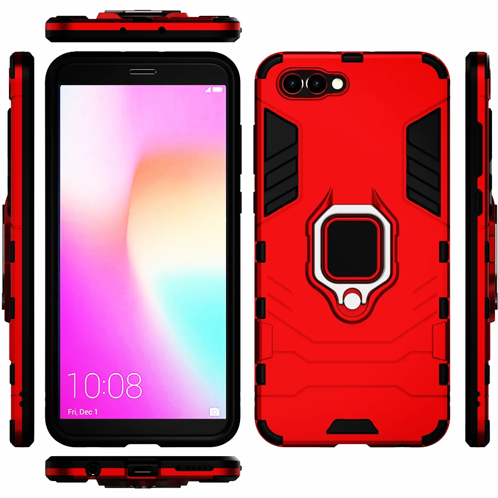 Custodia Per Telefono Con Anello Per Dito Per Huawei Honor V10 Visualizza 10 Armatura Magnetica Cover Antiurto Per Huawei Honor 10 Visualizza 10 Honor