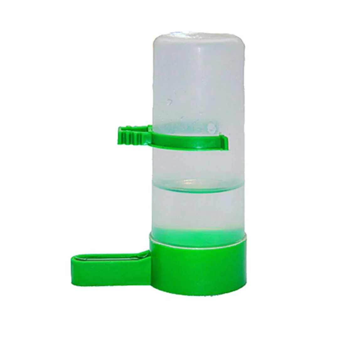 60ml/90 ml/140ml Practical Aviary Budgie Cockatiel Birds Feeding Equipment Parrot Bird Drinker Feeder Watering Plastic with Clip - Цвет: Large