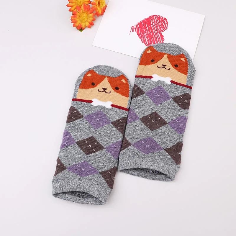 Синий Socken damen, женские, для девочек, мужские, чёсаный хлопок, длинные носки, мужские носки, набор, цветные, забавные, Веселые носки - Цвет: Синий