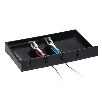 

Barber Clipper Tray Hair Trimmer Tray Salon Clippers Anti-slip Organizer Razor Case with 4 Slots Hair Cutting Machine Holder