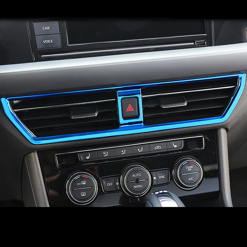 Для Volkswagen Lavida, автомобильный Стайлинг, средний A/C, вентиляционное отверстие, панель, накладка, рамка, наклейка, аксессуары для интерьера