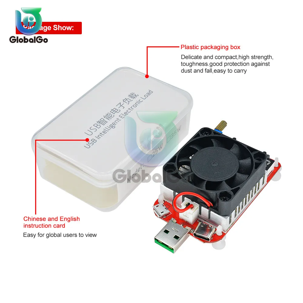 DM35 DM25 Micro type-C USB интеллектуальная электронная нагрузка 25 Вт 35 Вт type C USB светодиодный аккумулятор тестер емкости напряжения