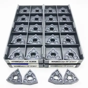 

Carbide insert WNMG080408 TF IC907 IC908 WNMG080404 TF IC907 IC908 External turning tool turning insert WNMG 080408 CNCTokarnyy