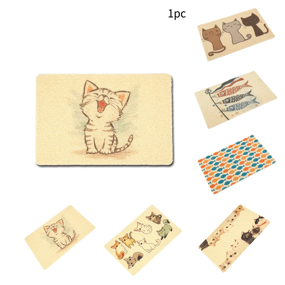 Universal Accessories Animal Pattern Easy Clean Home Rectangle Pet Mat Soft Cushion Cat Litter Thickened Indoor Anti Slip