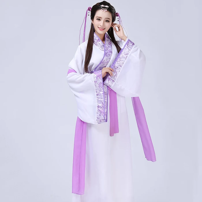 Light Purple Традиционный костюм для китайских танцев, древние танцевальные костюмы Hanfu, женские древние «наложница императора» Hanfu - Цвет: Light Purple