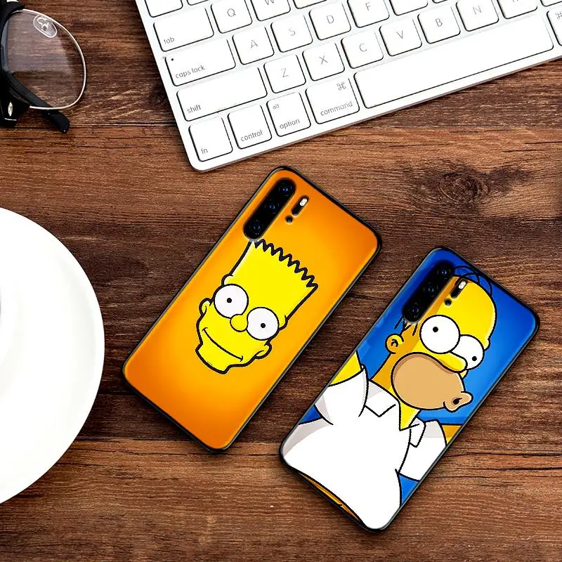 Забавные Симпсоны Мягкий силикон для huawei P30 Lite Pro P Smart P8 P9 P10 P20 TPU