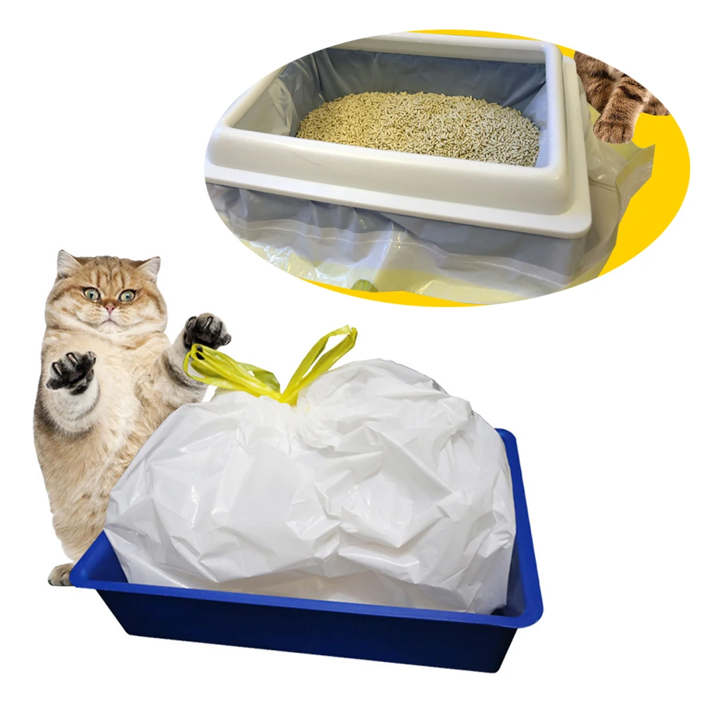 Легко чистить вкладыши мусора экологически чистые LDPE чистые Poop шнурок веревка котенок домашний кошачий подстилка сумка принадлежности для домашних животных аксессуар