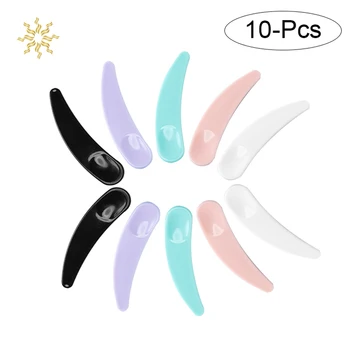 

10Pcs/Set Mini Cosmetic Spatula Disposable Curved Scoop Makeup Mask Cream Spoon Eye Cream Stick Make Up Face Beauty Tool Kits