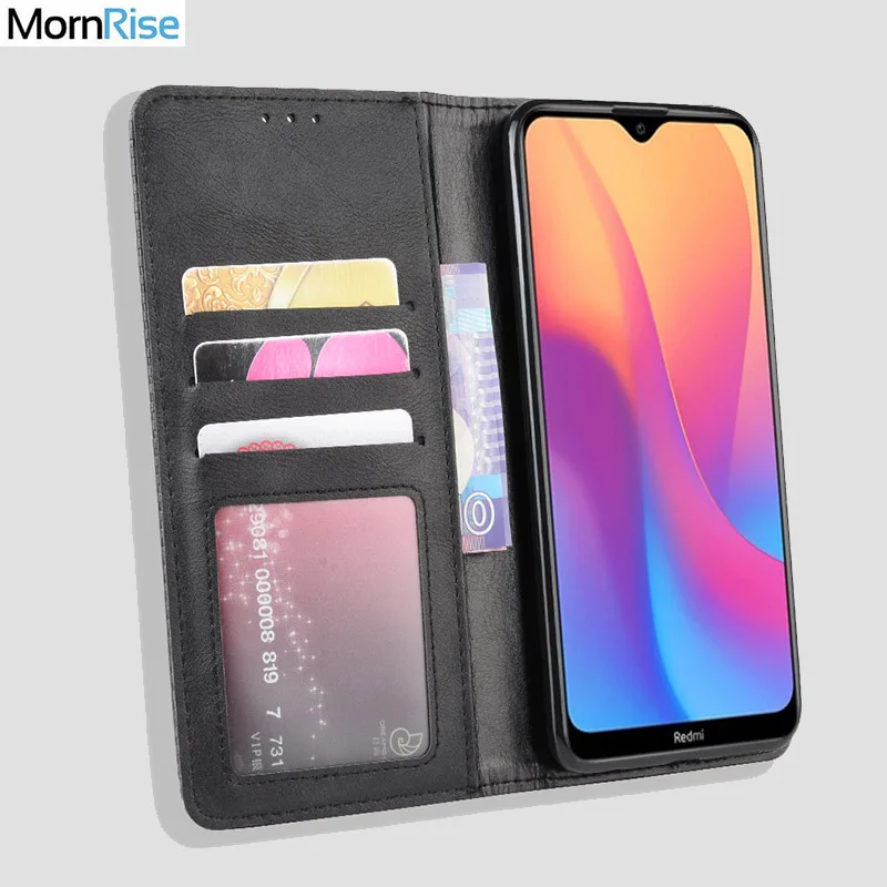 Чехол-книжка для Xiaomi Redmi GO / 8A Note 8 винтажный Тонкий Магнитный кожаный чехол-книжка