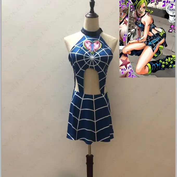 Аниме JoJo невероятное приключение Косплэй Jolyne Cujoh Kujo платье костюм на заказ