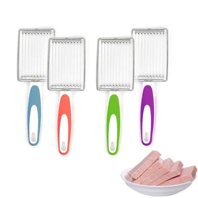 Tomato Lunch Meat Slicer Vegetable Cutter Stainless Steel Ham Fruits Cutter Practical Kitchen Accessories Non-slip