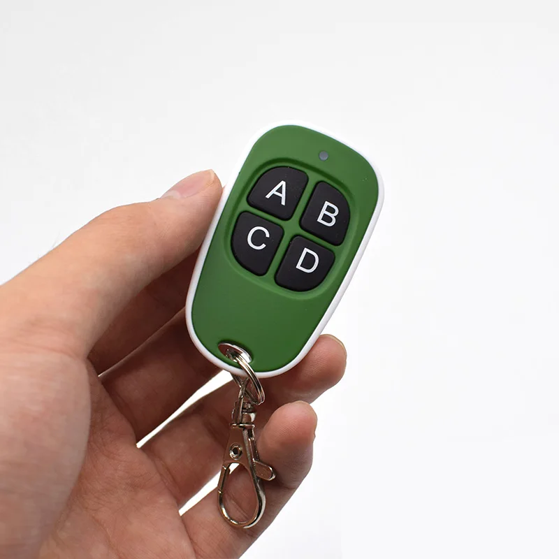 green Сверхлегкий беспроводной 433 МГц удаленный контроль копирования код дистанционного 4 канала электрическое клонирование ворот гаража авто для чипсета PT2262 - Цвет: green