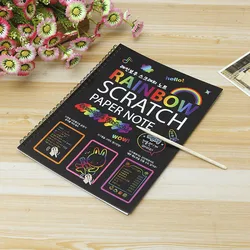 Paper Painting DIY Drawing Children Toys Educational New Fun Doodling Scratch Halloween Colorful Black Wood Stickdoodling Toys