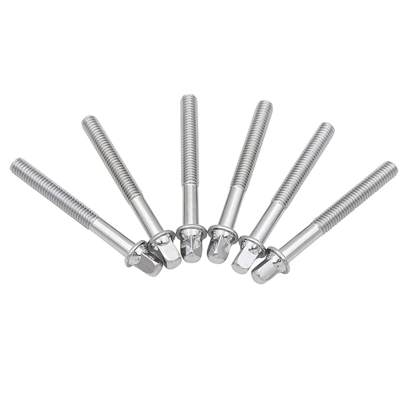 6 Pcs/Set Standard 60mm Bass Drum Key Rod Percussion Instruments Drum Tension Rod Parts& Accessories