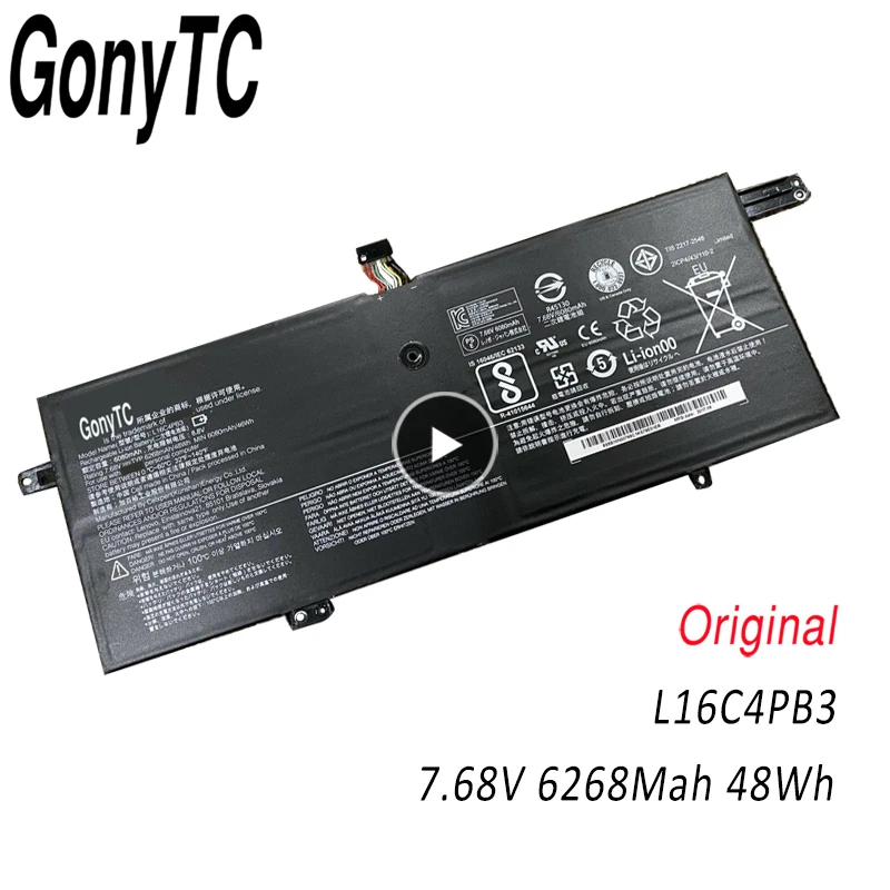 

Аккумулятор L16C4PB3 для ноутбука Lenovo IdeaPad 720S-13ARR 720S-13IKB серии L16M4PB3 L16L4PB3 7,68 V 6268mAh/48Wh