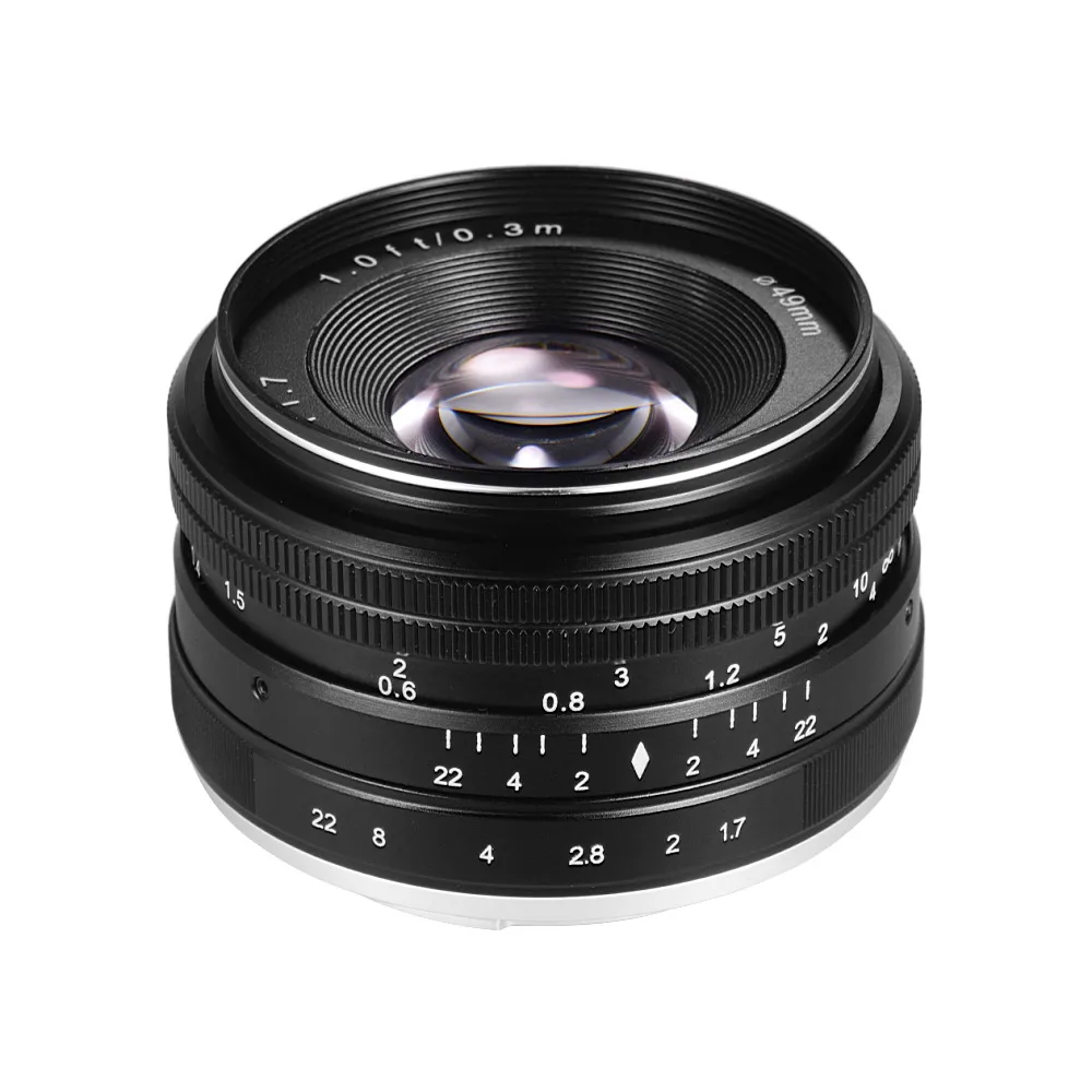 

35mm f/1.7 Manual Focus Mirrorless Lens Prime Lens Large Aperture for Sony E Mount NEX3 ILDC Cameras for Portrait Photography