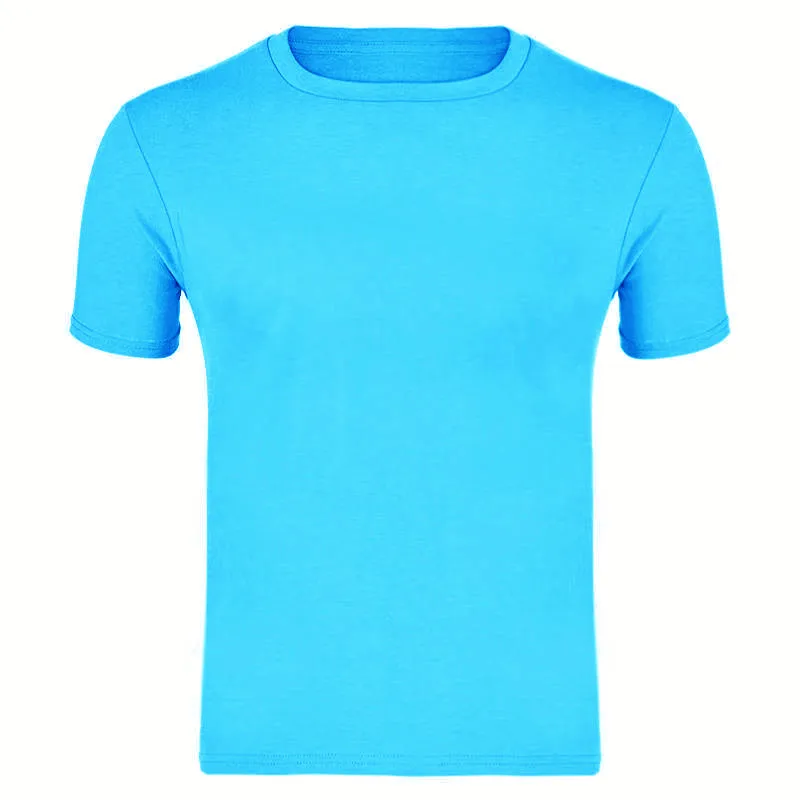 

Men's Summer Cotton Pure Color Round Neckline Short-sleeved T-shirt High quality comfort clothing S-XXXL