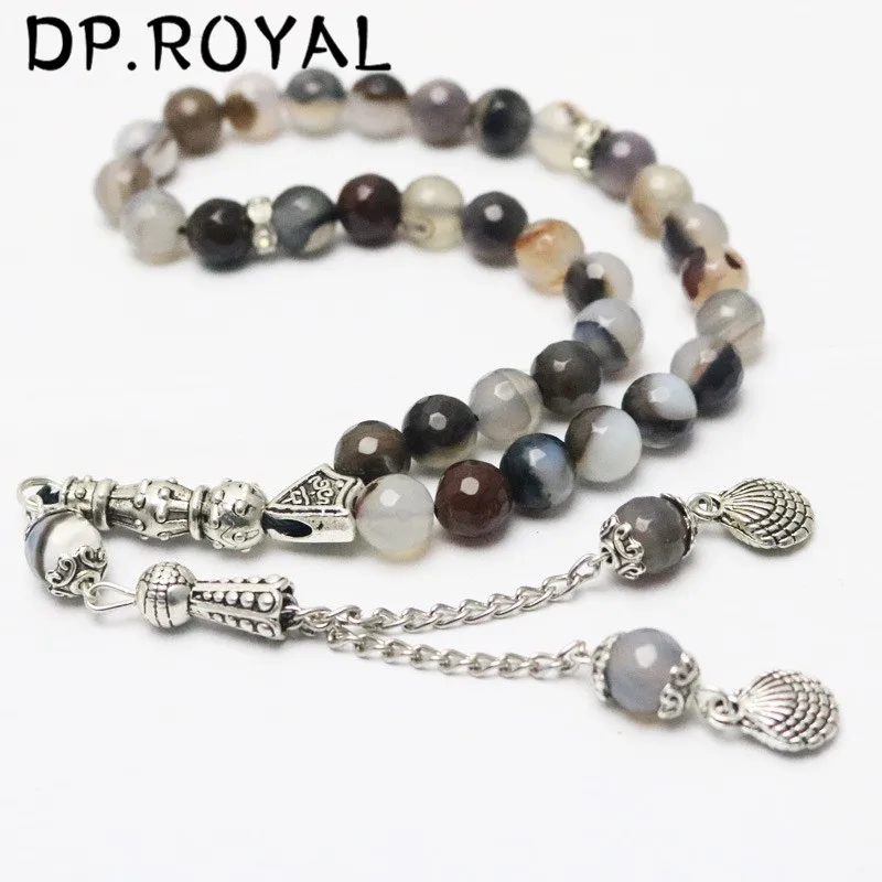 Браслет Tasbih из натурального камня, 8 мм, ислам, Бог, Мохаммед, Браслет-четки, мусульманский, 33, молитвенные бусы, ювелирные изделия для женщин, мужчин, подарок